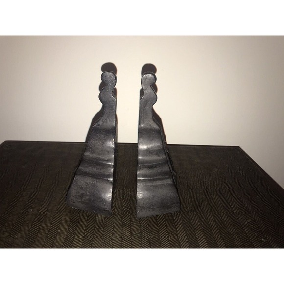 Set of 2 Heavy Bookends, Upright Bass Instrument, Decorative, Patina Finish - Picture 5 of 12